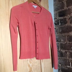 Small coral New York & Co cardigan